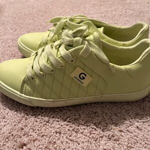 Neon green sneakers